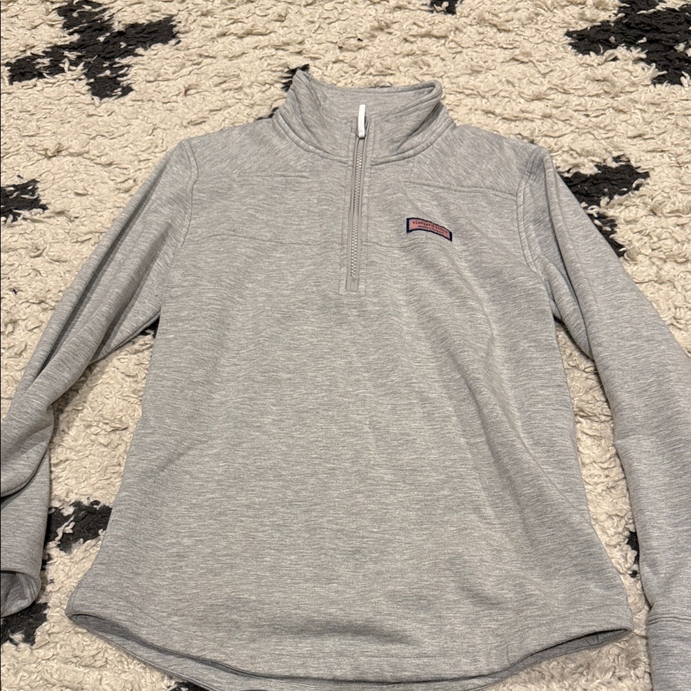 Vineyard Vines Heather Gray Quarter-Zip Pullover